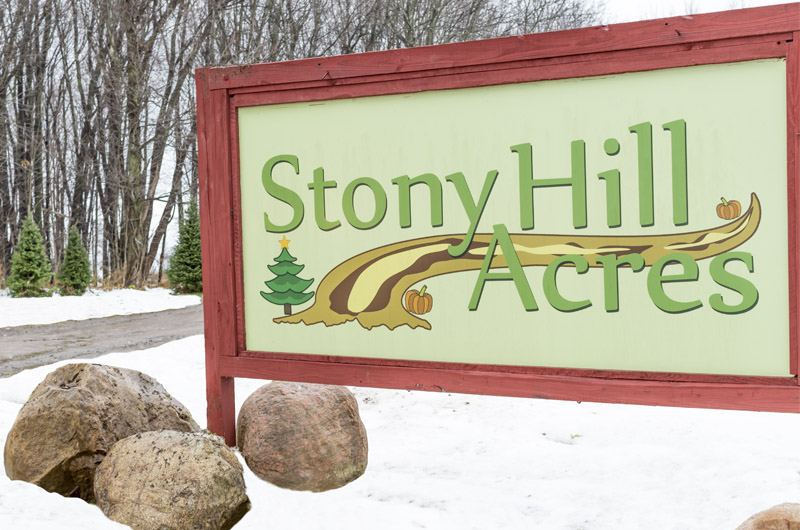 Stony Hill Acres Christmas Tree Farm Sign